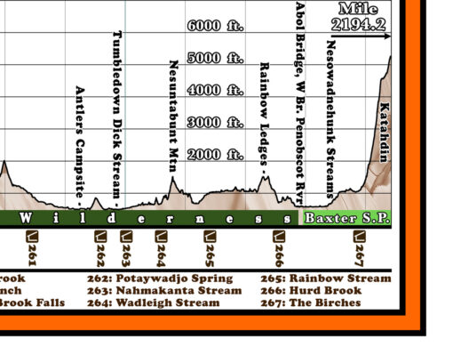 2024 Appalachian Trail Map – 10 Feet Wide, On Professional Canvas – State Colored Version - Image 8