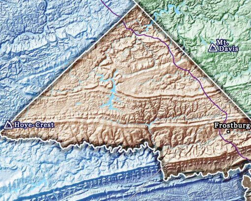 2024 Appalachian Trail Map – 10 Feet Wide, On Professional Canvas – State Colored Version - Image 4