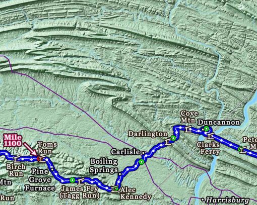 2024 Appalachian Trail Map 10 Feet Wide On Professional Canvas   State PA 510x408 