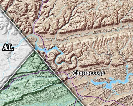 2024 Appalachian Trail Map – 10 Feet Wide, On Professional Canvas – State Colored Version - Image 6